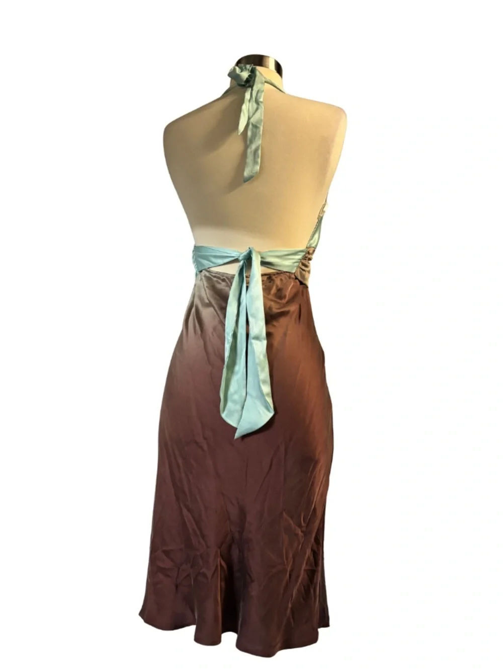 Vintage Alice & Trixie Silk Dress with Halter Neck - Picture 2 of 3